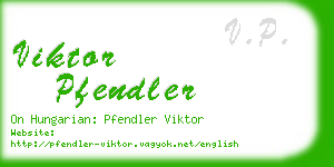 viktor pfendler business card